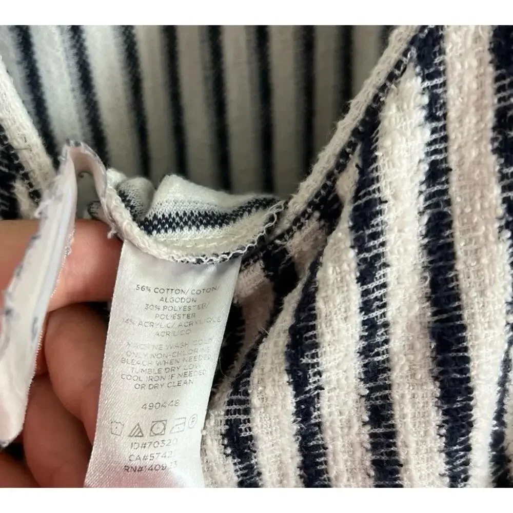 Loft‎ Lou & Grey Jumpsuit XXS Blue White Stripped Sleeveless